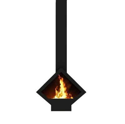 Pembakaran Kayu Dalam Ruangan Suspended Fireplace Ceiling Mounted Hanging Stove