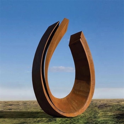 Patung Seni Modern Abstrak Ring Corten Steel