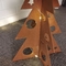 Pohon Natal Dekoratif Taman Dekoratif Laser Cut Corten Steel untuk Liburan Natal