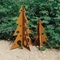 Pohon Natal Dekoratif Taman Dekoratif Laser Cut Corten Steel untuk Liburan Natal