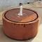 Fitur Air Luar Ruangan Dekoratif Corten Steel Circular Water Tables 100cm
