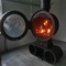 Perapian Gantung Dalam Ruangan Dekoratif Pemanasan Tengah Kompor Pembakaran Kayu Bulat