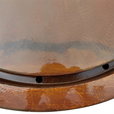 Meja Air Bulat Corten Steel Air Mancur Luar Ruangan Dekorasi Miskin