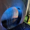 Air Terjun Bulat Corten Steel Lanskap Air Mancur Fitur Dengan Lampu LED