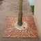 Potong Laser Corten Steel Landscape Square Tree Grille Garden Dekoratif
