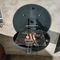 Dinding Dekoratif Corten Steel BBQ Grill Fire Pit Dapat Ditarik