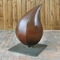 Teardrop Shape Corten Steel Sculpture Patung Seni Logam Tinggi 91.5cm